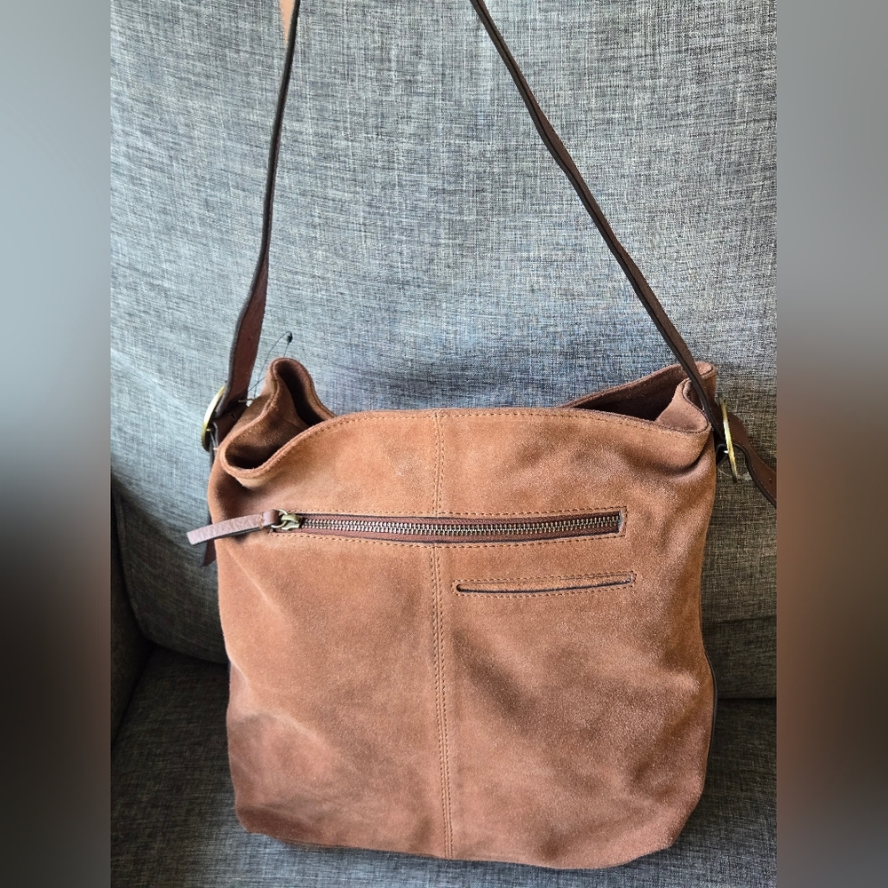 Made In India suede 100% Genuine Leather Hobo Bag Purse - Picture 5 of 14